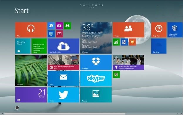 Custo ie win 8 start screen