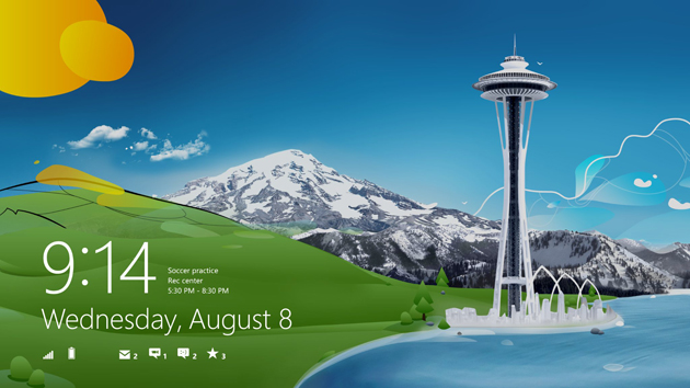 Windows 8 lock screen